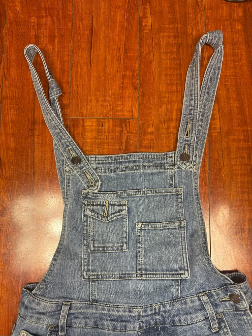 Free People Light Blue Denim Overalls